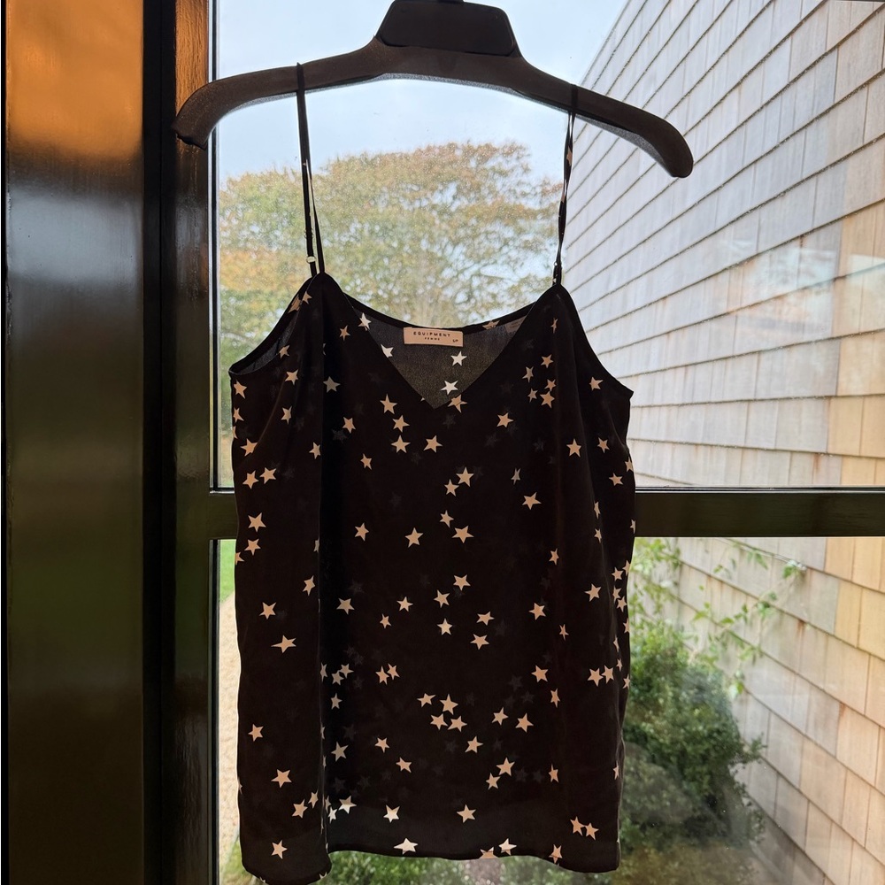 Equipment Black Star Print Camisole